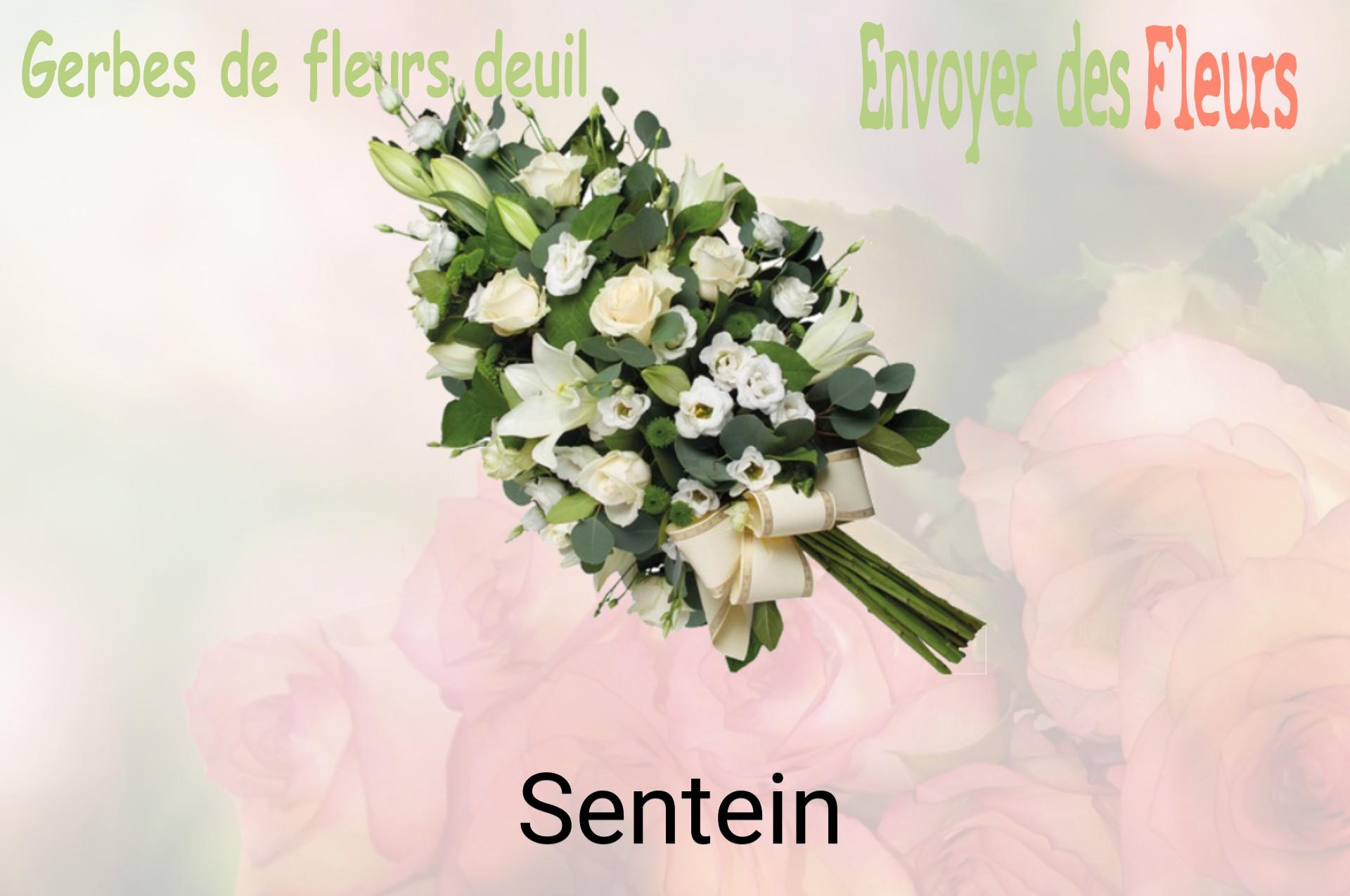 Gerbe de fleurs de deuil livrée à Sentein